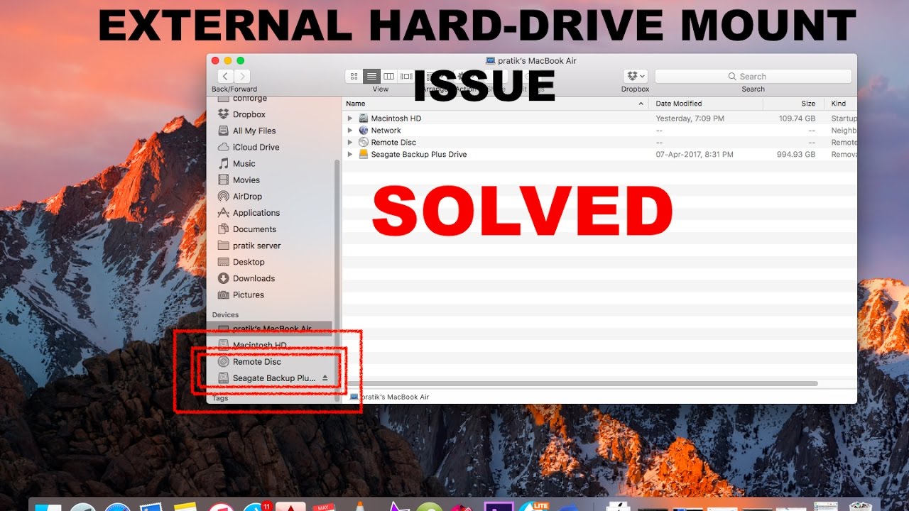 pc doesnt detect hard drive formatted for mac